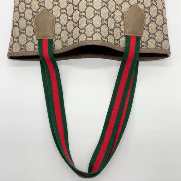 “24 hour sale”Authentic Gucci PLUS Sherry Line Beige PVC Tote Bag BEAUTIFUL BAG - Picture 11 of 16